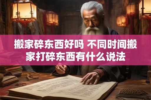 搬家碎东西好吗 不同时间搬家打碎东西有什么说法