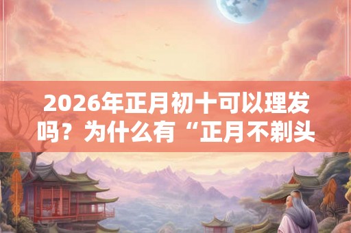 2026年正月初十可以理发吗？为什么有“正月不剃头”说法
