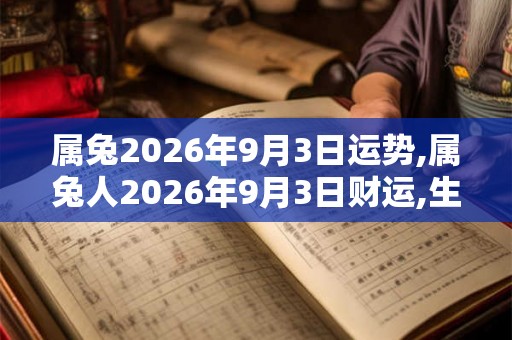 属兔2026年9月3日运势,属兔人2026年9月3日财运,生肖兔2026年9月3日运势