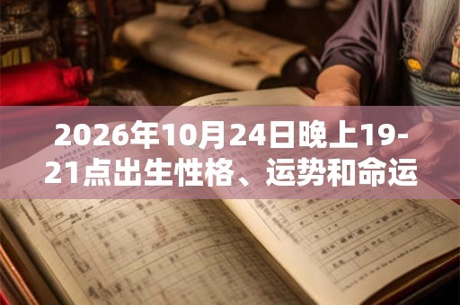 2026年10月24日晚上19-21点出生性格、运势和命运