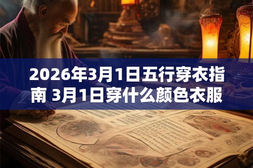 2026年3月1日五行穿衣指南 3月1日穿什么颜色衣服最旺运