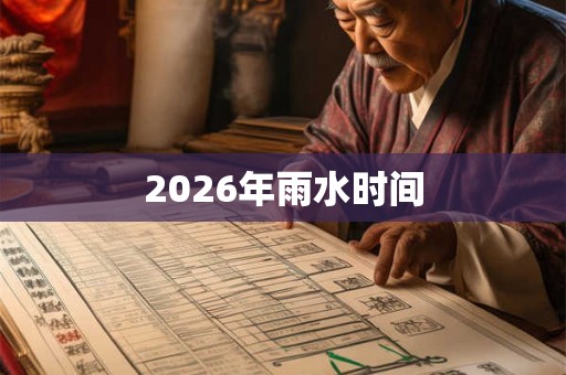 2026年雨水时间