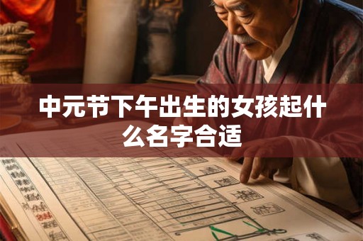 中元节下午出生的女孩起什么名字合适