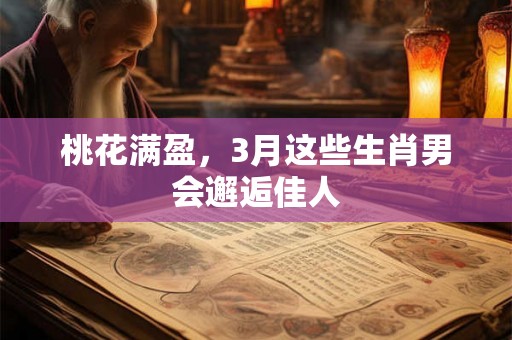 桃花满盈,3月这些生肖男会邂逅佳人 桃花满盈,3月这些生肖男会邂逅佳人