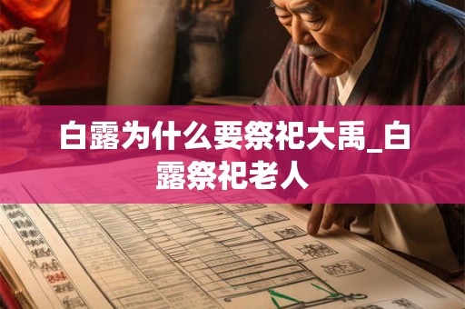 白露为什么要祭祀大禹_白露祭祀老人