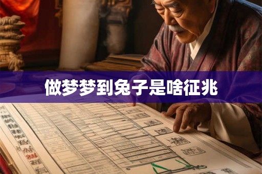 做梦梦到兔子是啥征兆