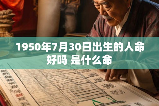 1950年7月30日出生的人命好吗 是什么命