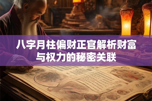 八字月柱偏财正官解析财富与权力的秘密关联