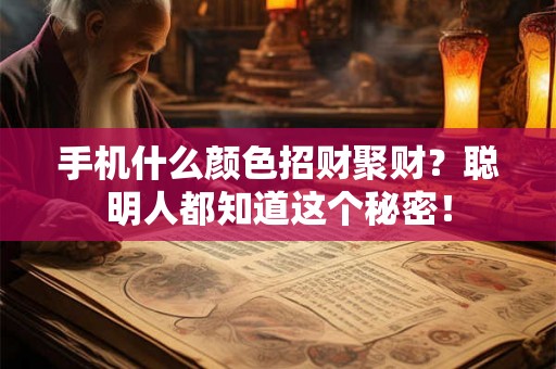 手机什么颜色招财聚财？聪明人都知道这个秘密！