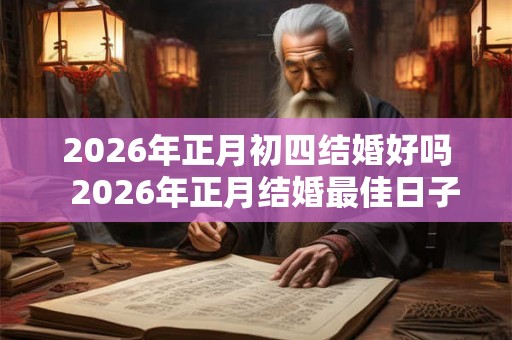 2026年正月初四结婚好吗  2026年正月结婚最佳日子