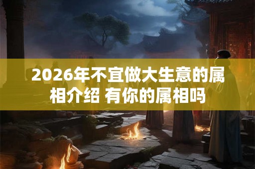 2026年不宜做大生意的属相介绍 有你的属相吗