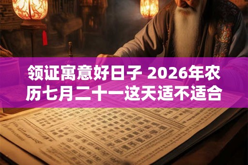 领证寓意好日子 2026年农历七月二十一这天适不适合领结婚证