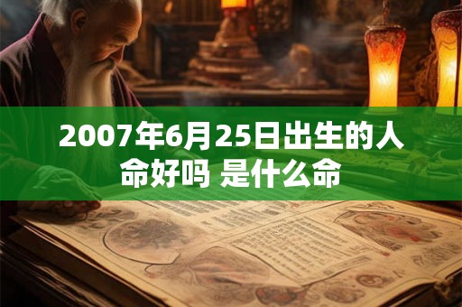 2007年6月25日出生的人命好吗 是什么命 2007年6月25日出生的人命好吗 是什么命