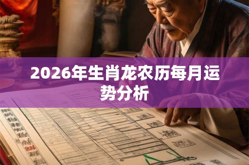 2026年生肖龙农历每月运势分析