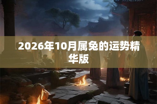 2026年10月属兔的运势精华版