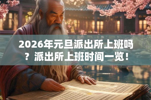 2026年元旦派出所上班吗？派出所上班时间一览！