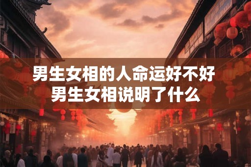 男生女相的人命运好不好 男生女相说明了什么