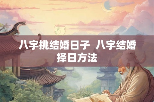 八字挑结婚日子  八字结婚择日方法