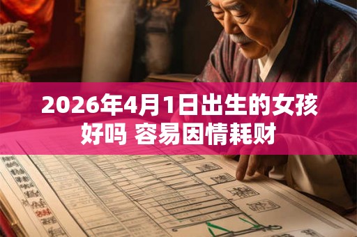 2026年4月1日出生的女孩好吗 容易因情耗财