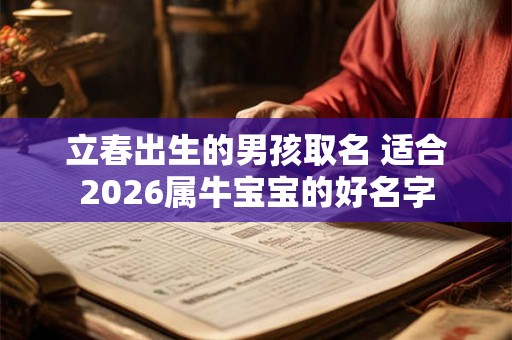 立春出生的男孩取名 适合2026属牛宝宝的好名字