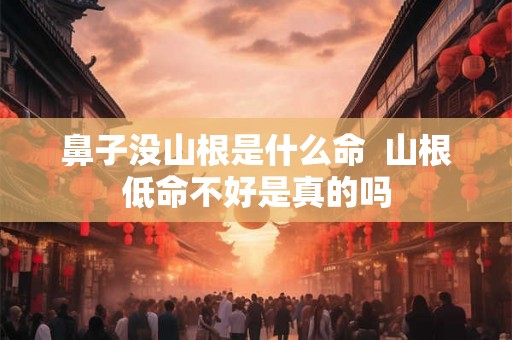 鼻子没山根是什么命  山根低命不好是真的吗