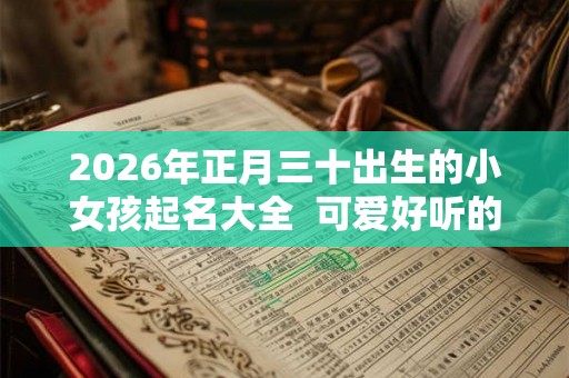 2026年正月三十出生的小女孩起名大全 可爱好听的名字 2026年正月三十出生的小女孩起名大全 可爱好听的名字