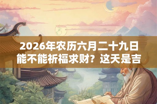 2026年农历六月二十九日能不能祈福求财？这天是吉日吗？