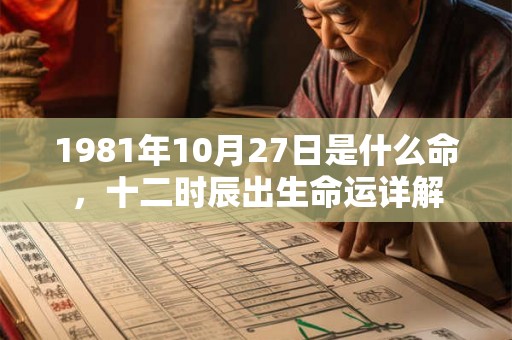 1981年10月27日是什么命，十二时辰出生命运详解