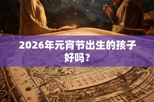 2026年元宵节出生的孩子好吗？