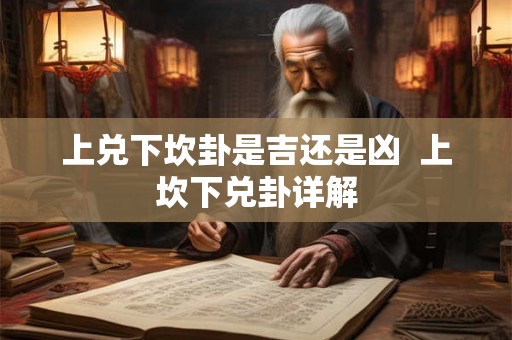 上兑下坎卦是吉还是凶  上坎下兑卦详解
