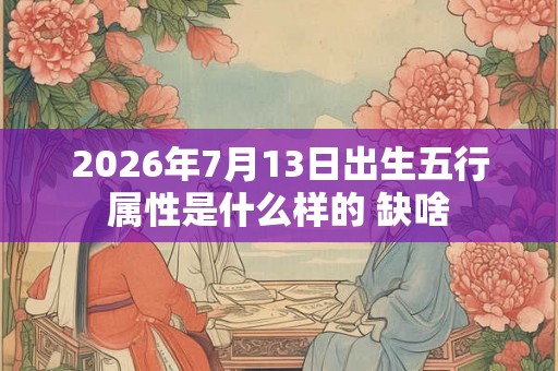 2026年7月13日出生五行属性是什么样的 缺啥
