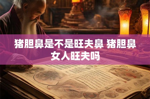 猪胆鼻是不是旺夫鼻 猪胆鼻女人旺夫吗