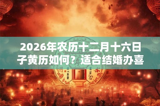 2026年农历十二月十六日子黄历如何？适合结婚办喜事吗？