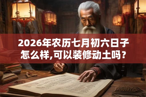 2026年农历七月初六日子怎么样,可以装修动土吗? 2026年农历七月初六日子怎么样,可以装修动土吗?