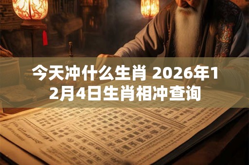 今天冲什么生肖 2026年12月4日生肖相冲查询