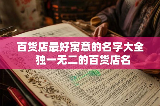 百货店最好寓意的名字大全 独一无二的百货店名 百货店最好寓意的名字大全 独一无二的百货店名