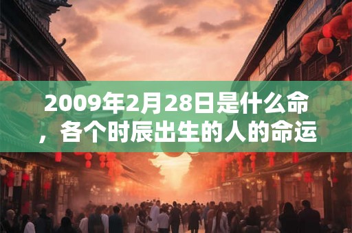 2009年2月28日是什么命,各个时辰出生的人的命运 2009年2月28日是什么命,各个时辰出生的人的命运