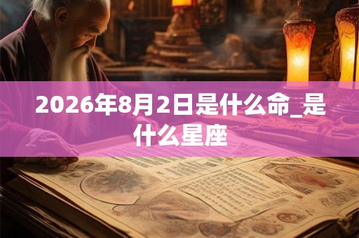 2026年8月2日是什么命_是什么星座