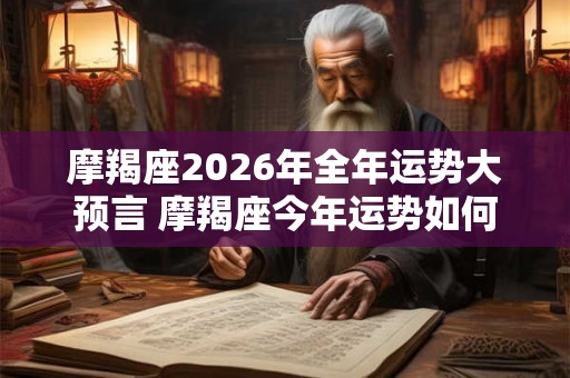摩羯座2026年全年运势大预言 摩羯座今年运势如何 摩羯座2026年全年运势大预言 摩羯座今年运势如何