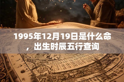 1995年12月19日是什么命，出生时辰五行查询