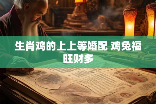 生肖鸡的上上等婚配 鸡兔福旺财多