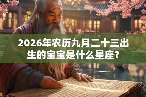 2026年农历九月二十三出生的宝宝是什么星座？