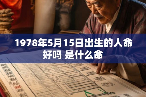 1978年5月15日出生的人命好吗 是什么命