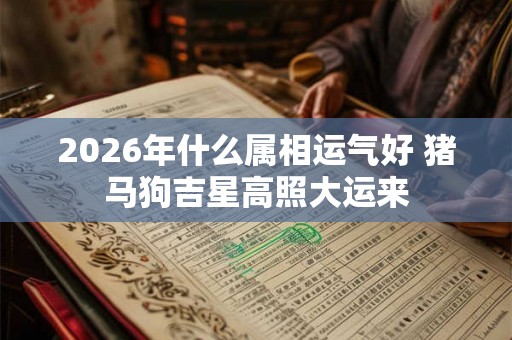 2026年什么属相运气好 猪马狗吉星高照大运来 2026年什么属相运气好 猪马狗吉星高照大运来