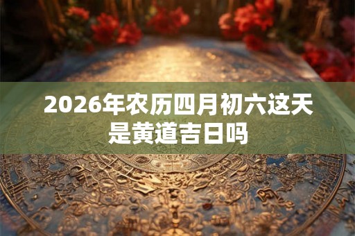 2026年农历四月初六这天是黄道吉日吗
