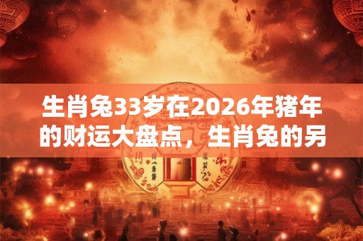 生肖兔33岁在2026年猪年的财运大盘点，生肖兔的另一种性格