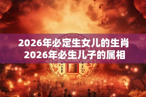 2026年必定生女儿的生肖 2026年必生儿子的属相