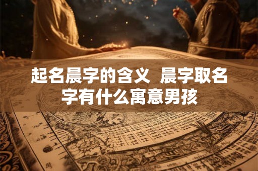 起名晨字的含义  晨字取名字有什么寓意男孩