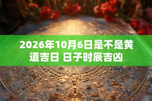2026年10月6日是不是黄道吉日 日子时辰吉凶 2026年10月6日是不是黄道吉日 日子时辰吉凶