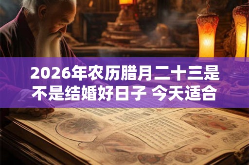 2026年农历腊月二十三是不是结婚好日子 今天适合结婚